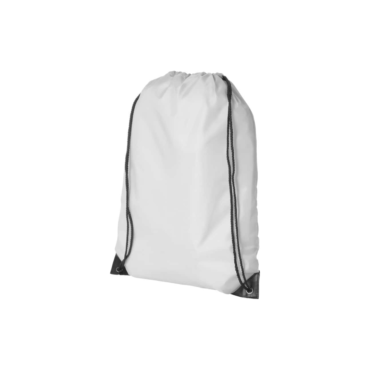 Giftology 210D Polyster Drawstring Bag - White