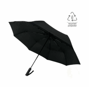 Santhome RPET Auto-Open 23" Umbrella with SPF50 UV Protection - Black
