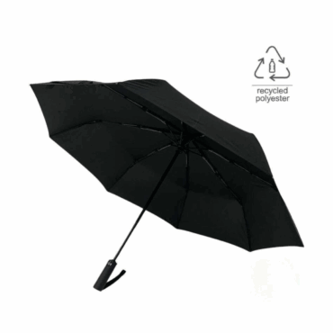 Santhome RPET Auto-Open 23" Umbrella with SPF50 UV Protection - Black