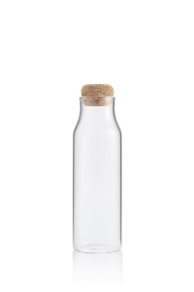 Borosilicate Glass Bottle with Cork Lid - 600ml