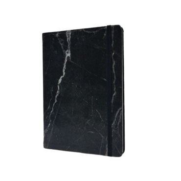 XD Marble PU A% Ruled Notebook - Black