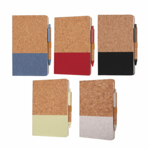 eco-neutral A5 Cork Fabric Notebook and Pen Set