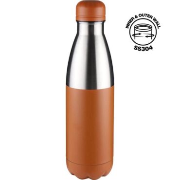 Hans Larsen Double Wall Stainless Steel Water Bottle - 500ml - Orange