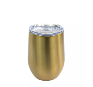 Stainless Steel, Double Wall, Egg Shaped Mug - Gold