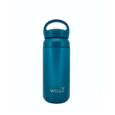 @Wellz Stainless Steel Double wall bottle - 350ml (with Lid handle) - Teal
