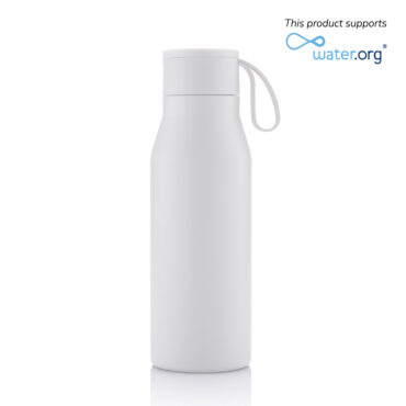 Hans Larsen Vacuum Bottle with Loop - 600ml - White