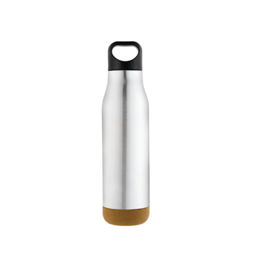 Giftology 500ml Insulated Water Bottle with Cork Base – Steel