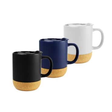 Giftology Ceramic Mug with Cork and Lid