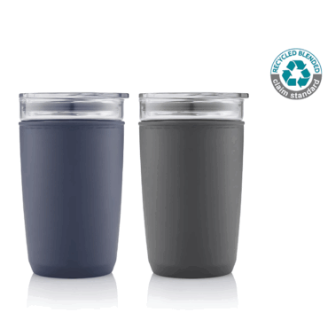 Hans Larsen Premium Glass Tumbler with Recycled Protective Sleeve - 480ml