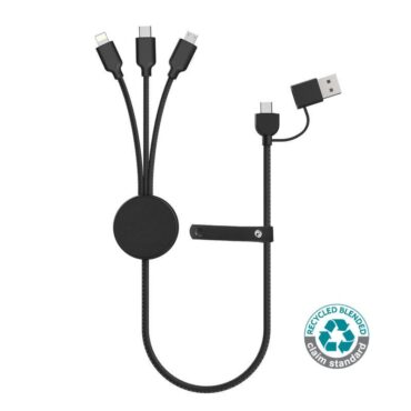memorii Recycled 6-in-1 Charging Cable - Black