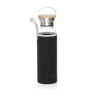 Hans Larsen Borosilicate Glass Bottle with Neo Sleeve 500ml- Black
