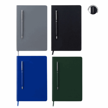 Giftology A5 Hard Cover Notebook with Metal Pen