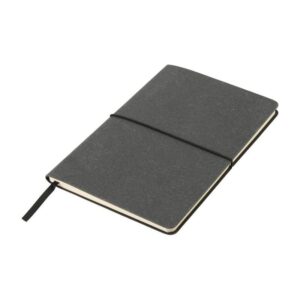 eco-neutral A5 Recycled Leather Soft Cover Notebook - Black
