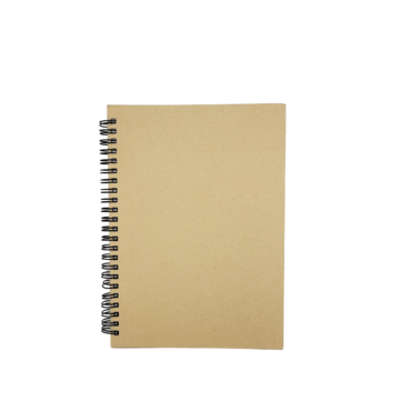 Spiral Binded A5 Notebook - Khaki