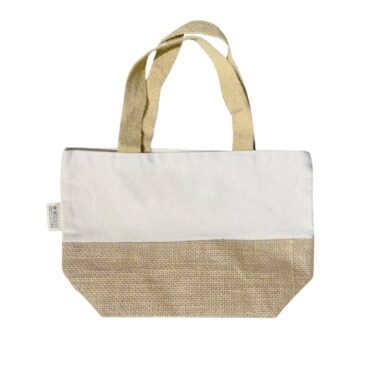 GRS-certified Recycled Cotton-Jute Mini Bag - Natural