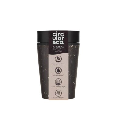 Circular Cup 8oz Black and Cosmic Black