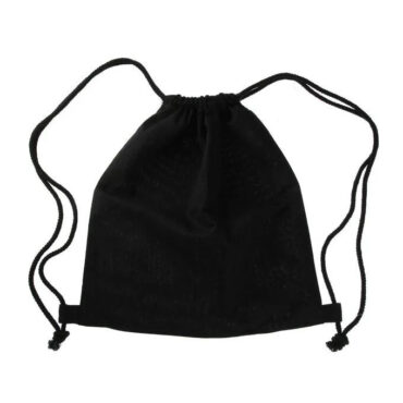 Cotton Drawstring Bag - Black