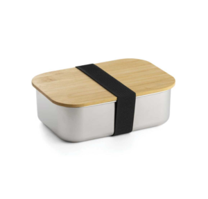 Stainless Steel Lunch Box with Bamboo Lid