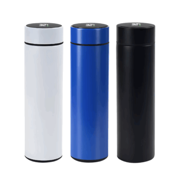 Double Wall Bottle with Temperature Display Lid 450ml