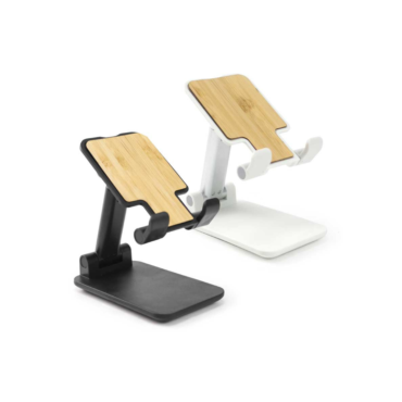 Bamboo Foldable Phone Stand with Adjustable Height