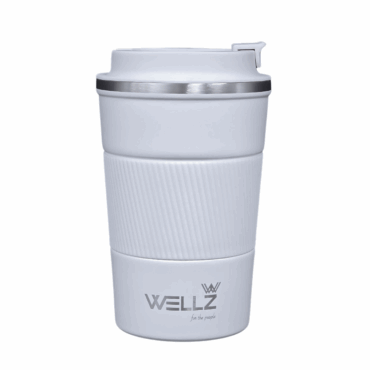 Coffee Mug with Silicone Grip 380ml - White