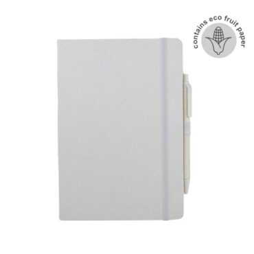 eco-neutral® A5 Hard Cover Notebook & Pen Set - Corn Paper