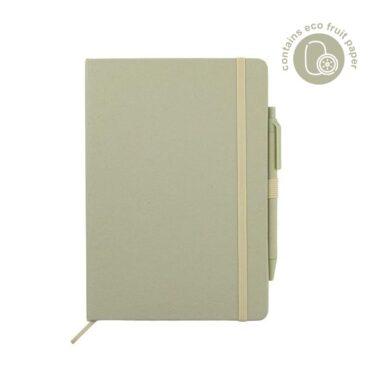 eco-neutral® A5 Hard Cover Notebook & Pen Set - Kiwi Paper