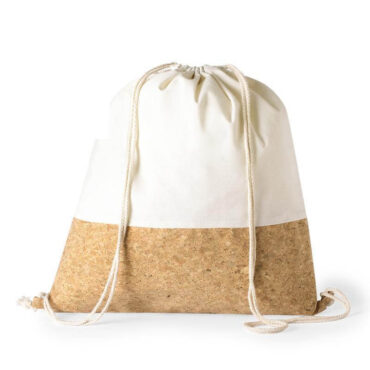 eco-neutral Recycled Cotton/Cork Drawstring Bag