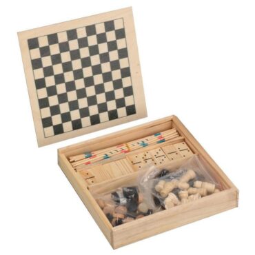 eco-neutral 4-in-1 Wooden Games Box