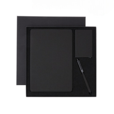 Sustainable Gift Set with Refillable Notebook, Pen & Cardholder - Black