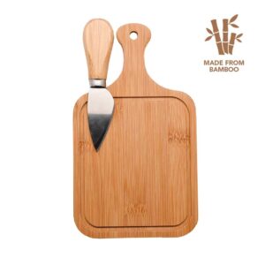 Bamboo Cutting Board with Knife