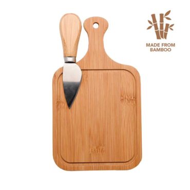 Bamboo Cutting Board with Knife