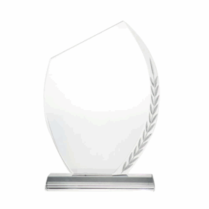 Crystal Awards with Engraved Leaf Design & Box