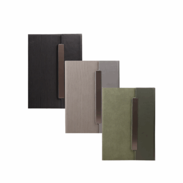 Steel Binding PU Leather Notebook with 150 HQ Sheets